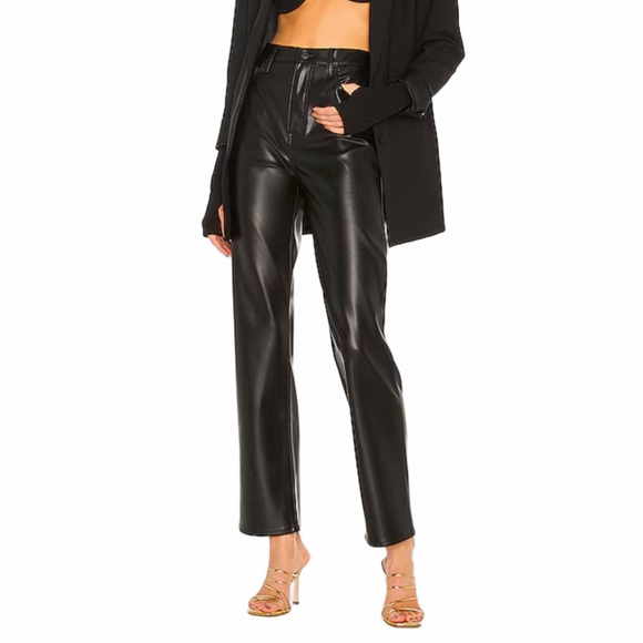pistola Pants - Pistola Cassie High Waisted Faux Leather Straight Leg Pants Size 25 NWT